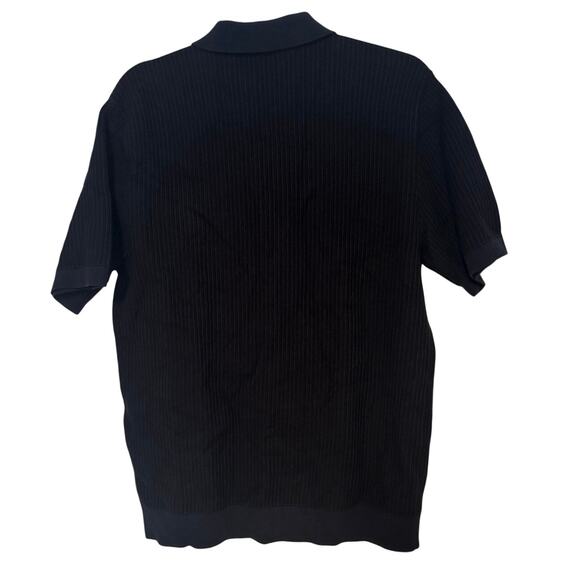 NWT Madewell Tuck-Stitch Button-Up Sweater Polo Navy Black Size Small - Picture 8 of 8